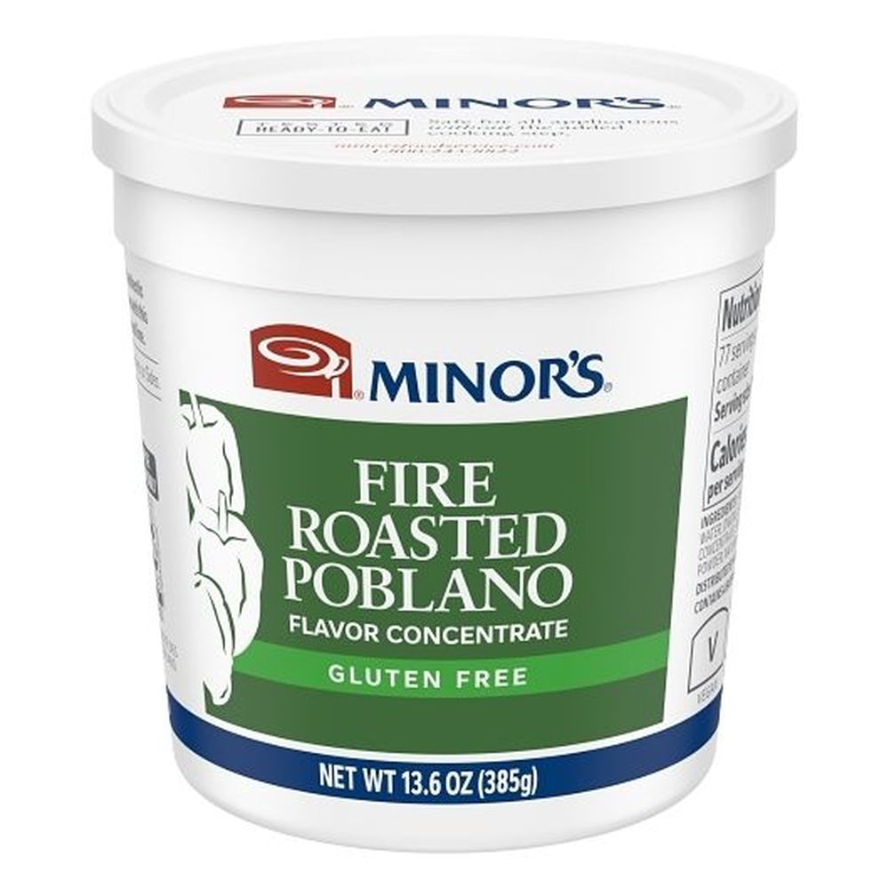 Minor's Fire Roasted Poblano Flavor Concentrate, 13.6 Ounce -- 6 Per Case