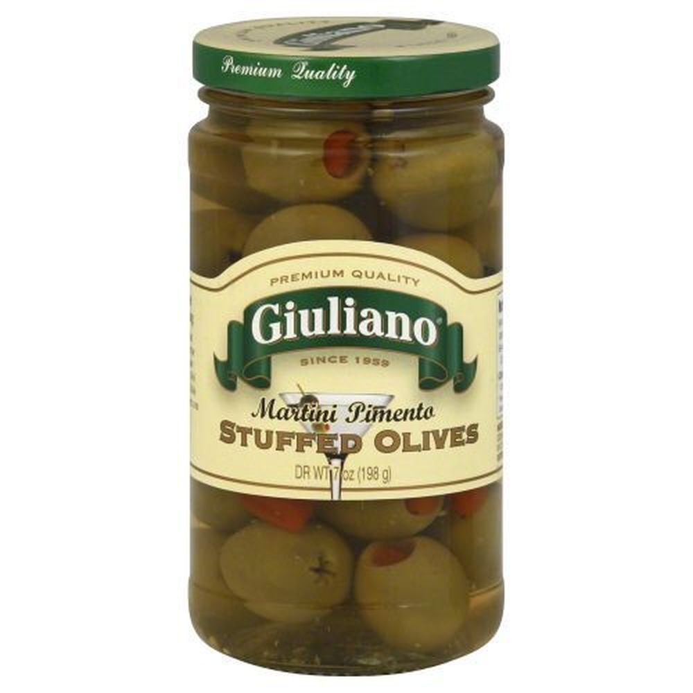 Giuliano Martini Pimento Stuffed Olives, 6.5 Ounce -- 6 Per Case