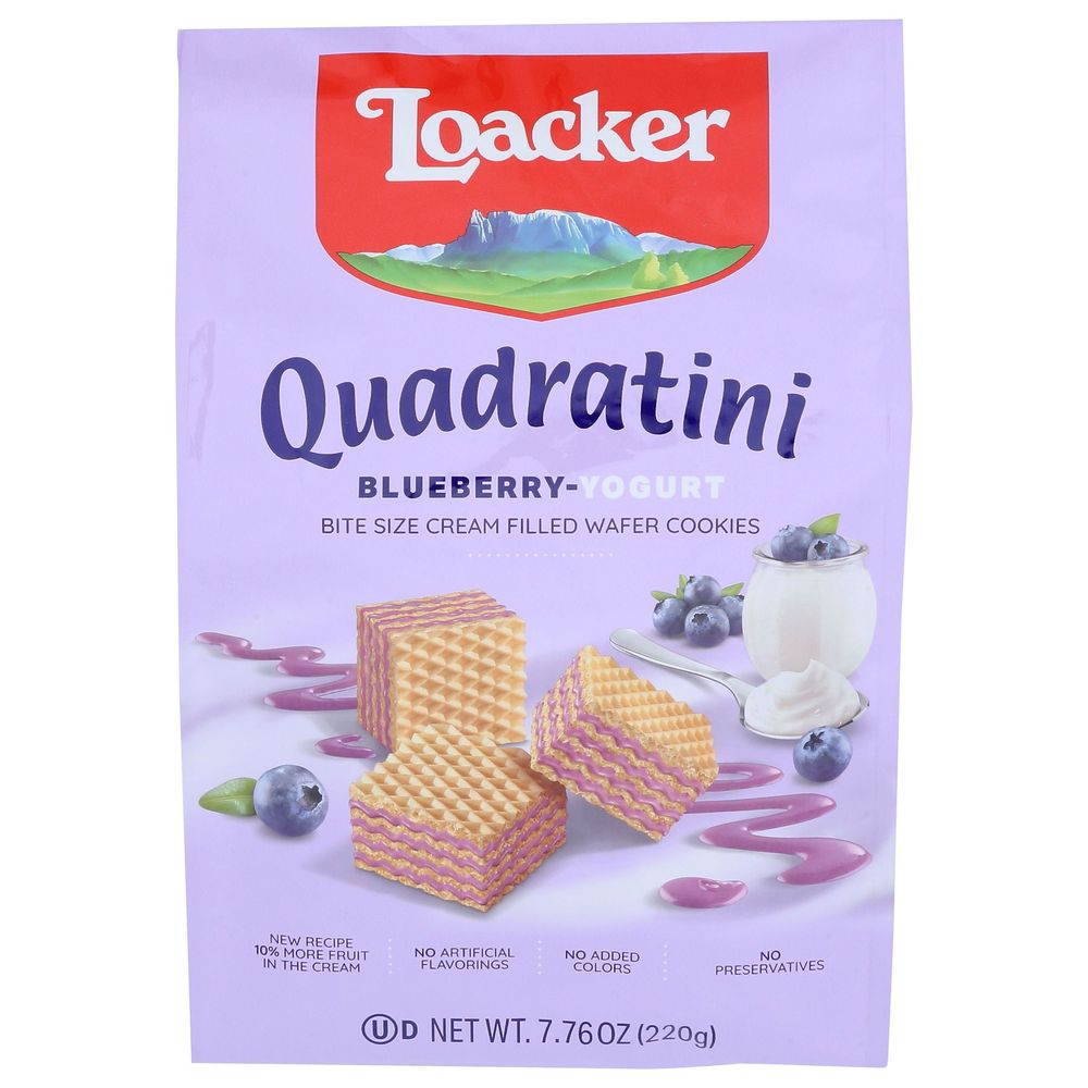 Quadratini Blueberry-Yogurt Wafer Cookies