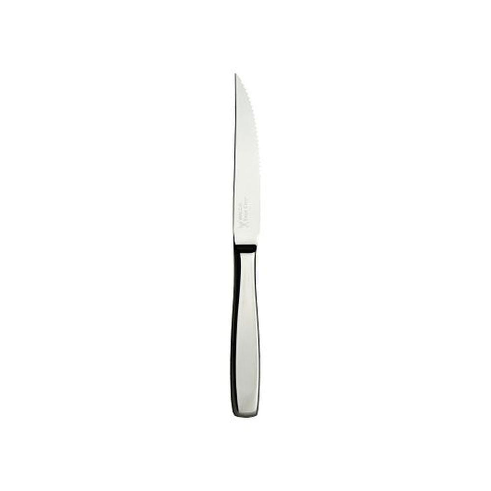 Walco Ybor City Stainless Steel Mirror Polish 9.5 Inch Steak Knife With Hollow Handle, 12 Count