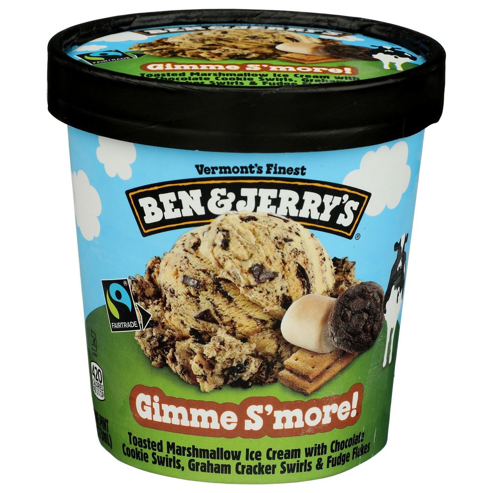 Ben And Jerry's Gimme Smore Toasted Marshmallow Ice Cream, 1 Pint -- 8 Per Case