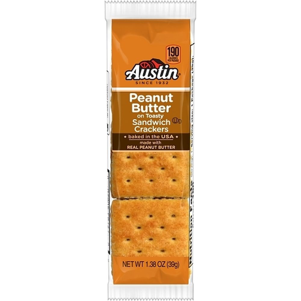 Austin Peanut Butter Toasty Sandwich Cracker, 1.38 Ounce -- 96 Per Case