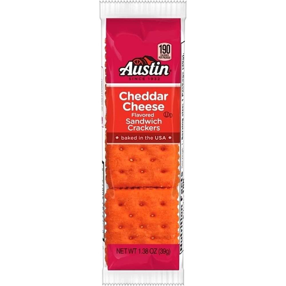 Austin Cheddar Cheese Flavored Sandwich Cracker, 1.38 Ounce -- 96 Per Case