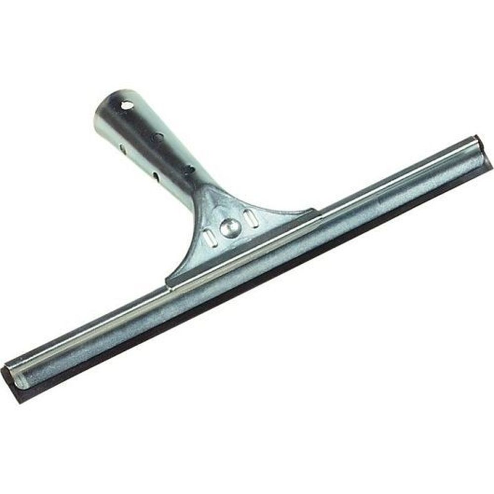 Flo-pac Professional Single Blade Rubber Window Squeegee With A Zinc Plated Steel Handle, 12 Inch -- 12 Per Case