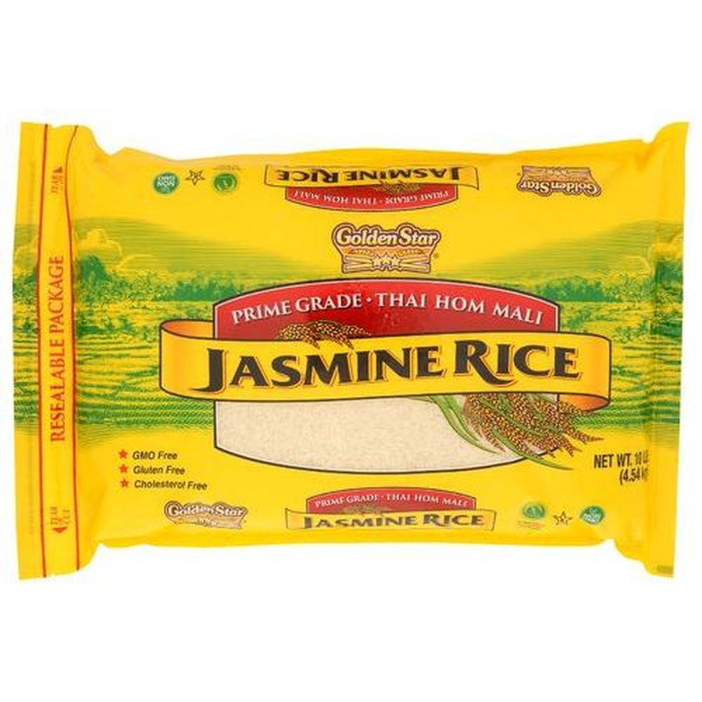 Golden Star Thai Hom Mali Jasmine Rice, 10 Pound -- 4 Per Case
