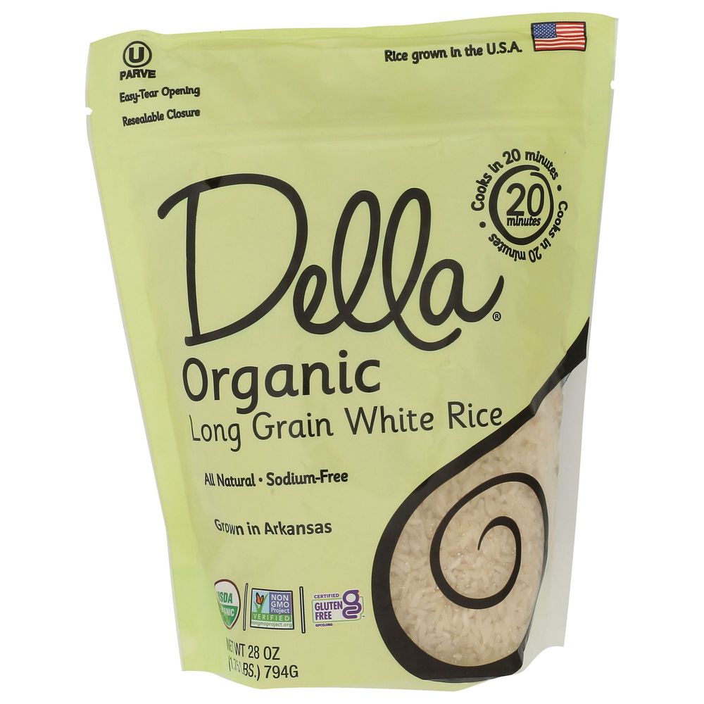 Della Organic Long Grain White Rice, 28 Ounce -- 6 Per Case