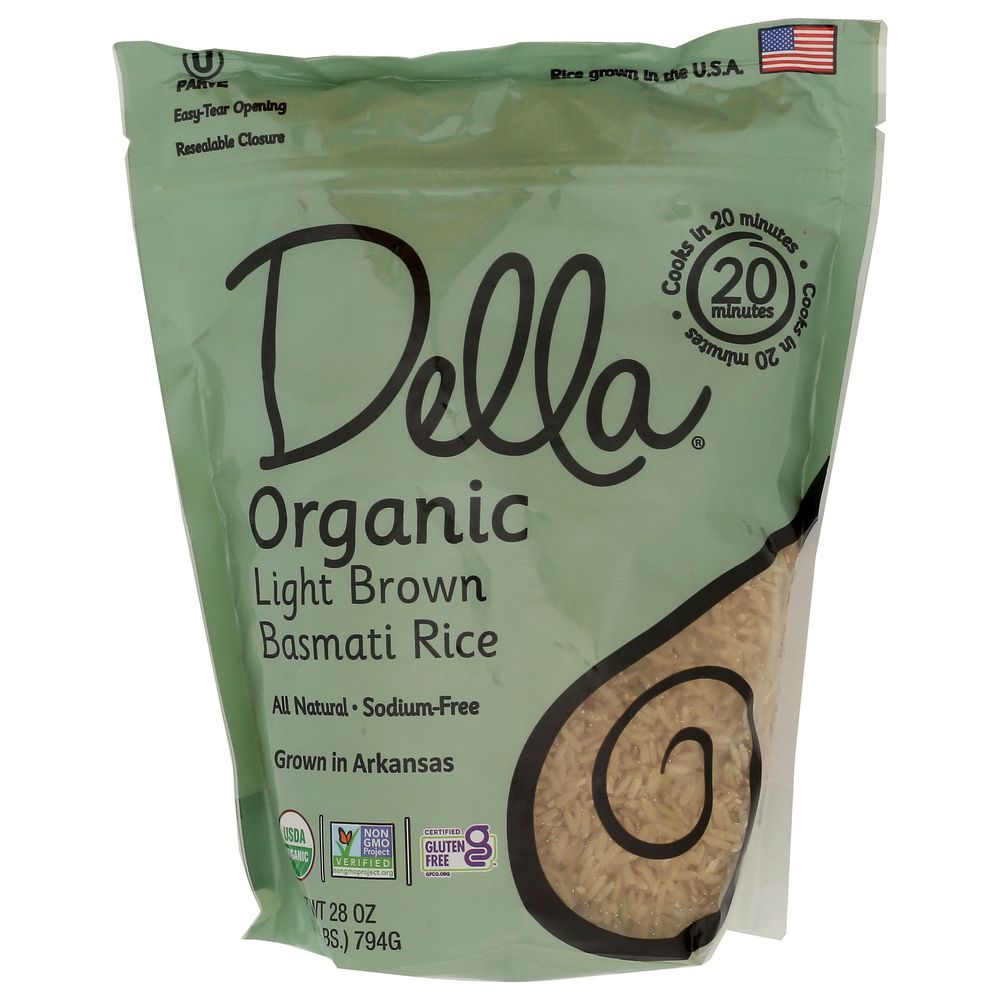 Della Organic Light Brown Basmati Rice, 28 Ounce -- 6 Per Case