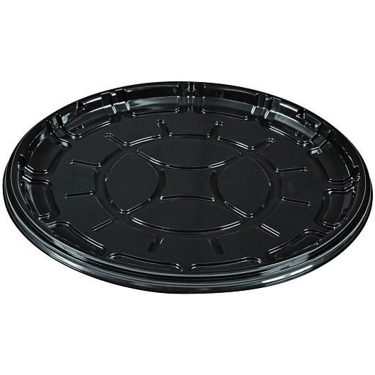 Partipak Pete Black Round Everyday Tray, 16 Inch -- 50 Per Case