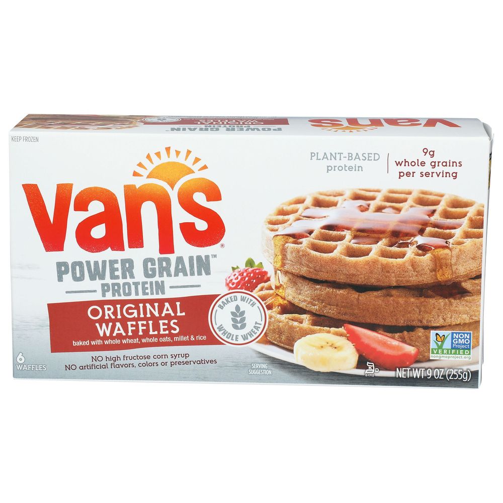 Vans Power Grains Original Waffles, 9 Ounce -- 12 Per Case