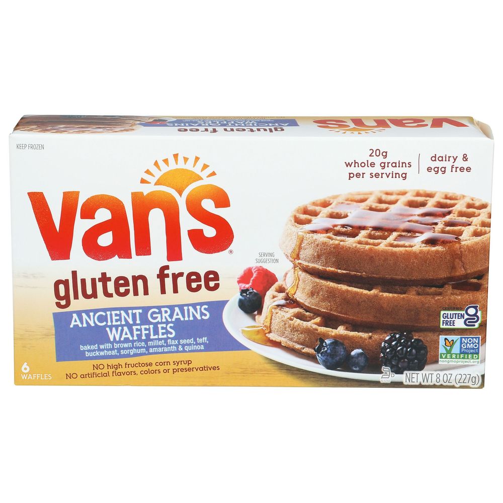 Van's Ancient Grains Waffles, 8 Ounce -- 12 Per Case