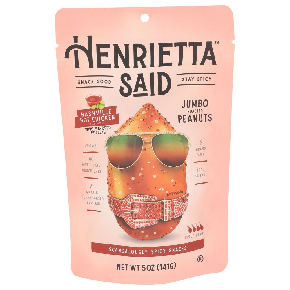 Henrietta Said Jumbo Roasted Peanuts With Nashville Hot Chicken, 5 Ounce -- 12 Per Case