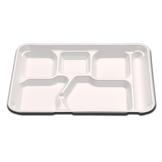 D & W Fine Pack Envirofoam 6 Compartment Tray -- 500 Per Case