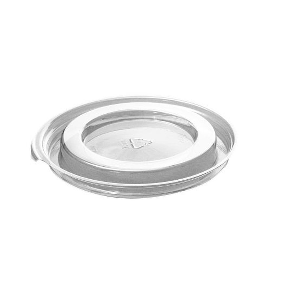 PET 4.7 inch Clear Round Flat Ring Dome Parfait Lid Only