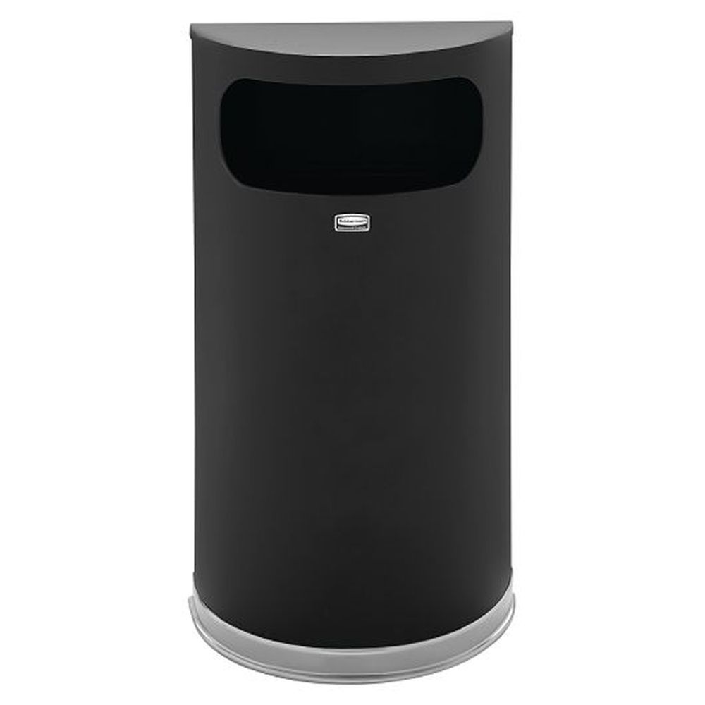 Rubbermaid Half Round Side Open Trash Can, 9 Gallon Capacity