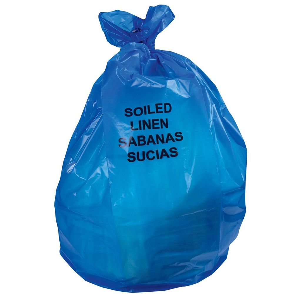 Blue 1.30 mil LLDPE Individually Folded Can Liner for 44 Gallon Can