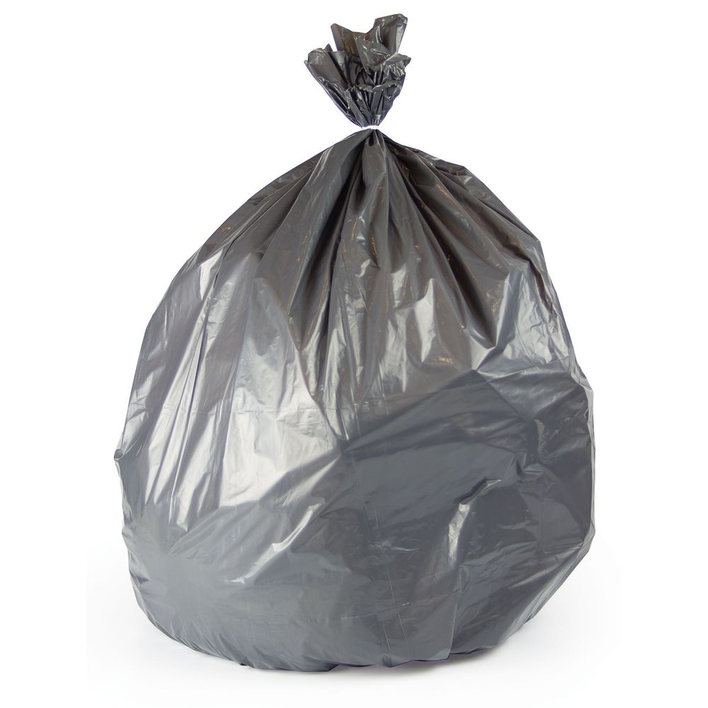 Gray 1.6 mil LLDPE Individually Folded Can Liner for 56 Gallon Can