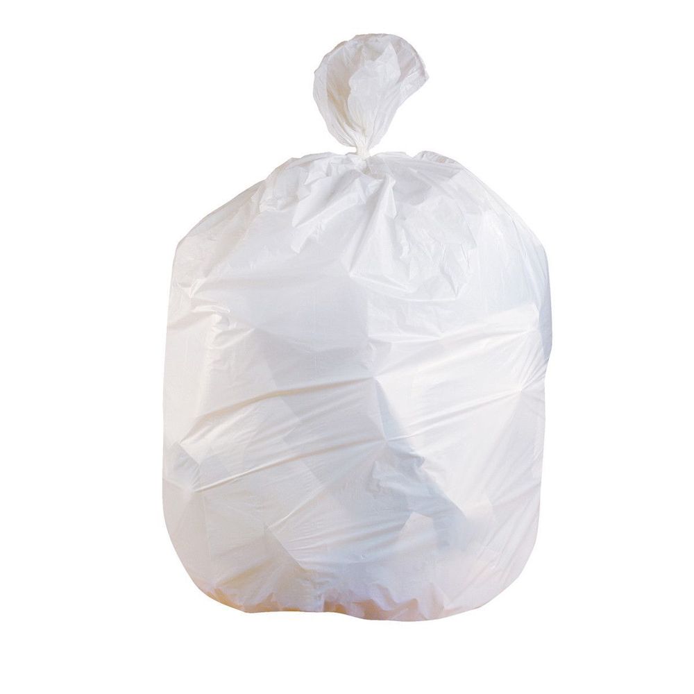 White 0.90 mil LLDPE Can Liner for 60 Gallon Can