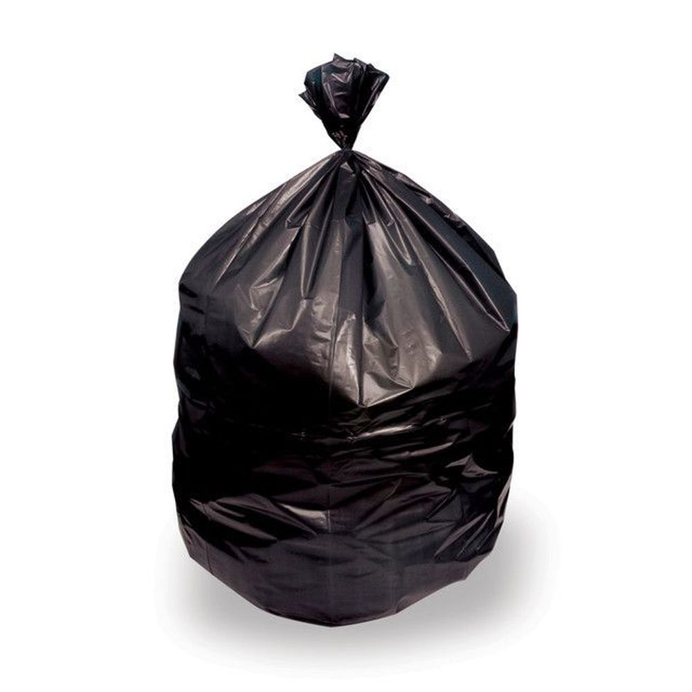 Black 0.9 Mil LLDPE Individually Folded Can Liner for 8 to 10 Gallon Cans
