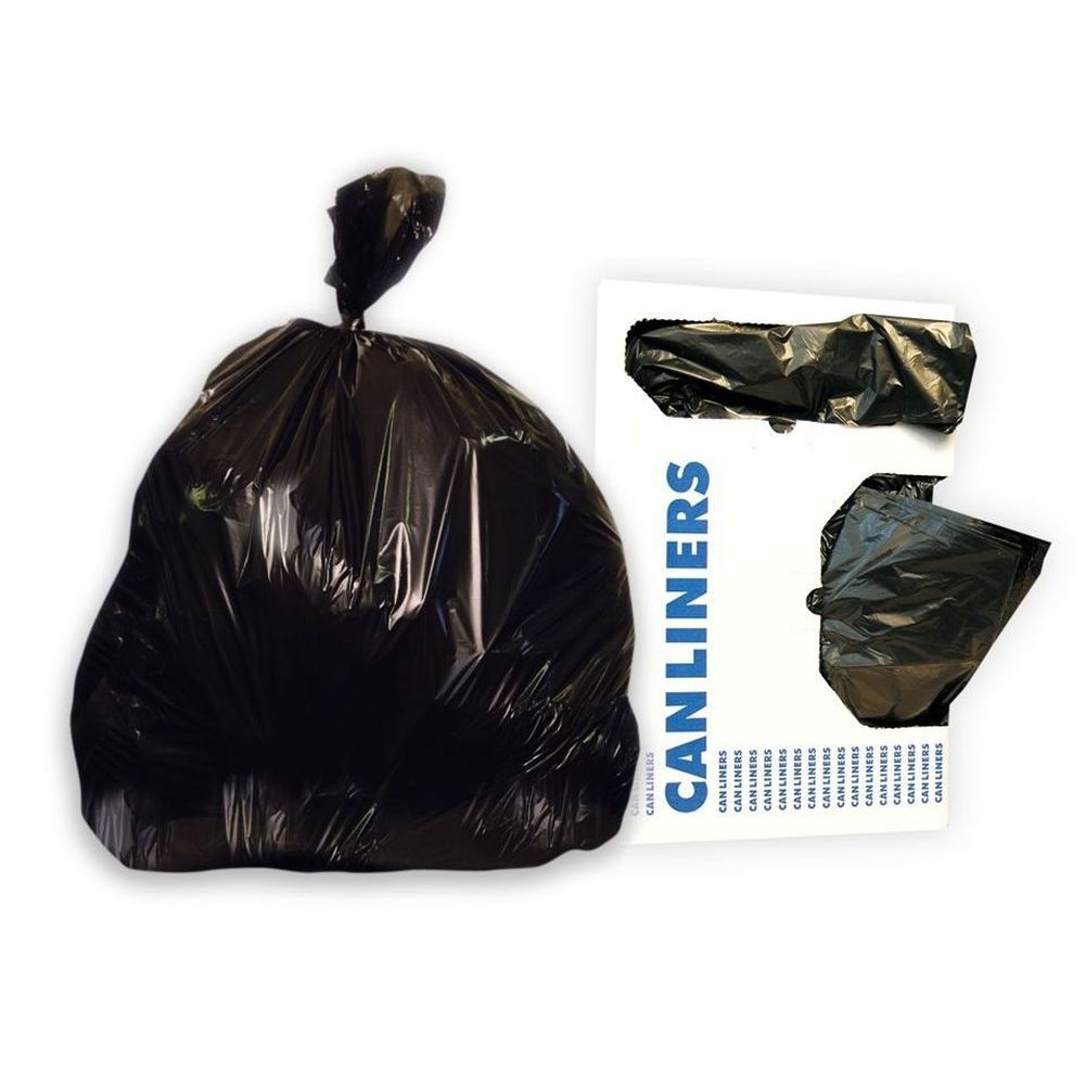 Black 1.30 Mil Repro Plastic Can Liner for 60 Gallon Can