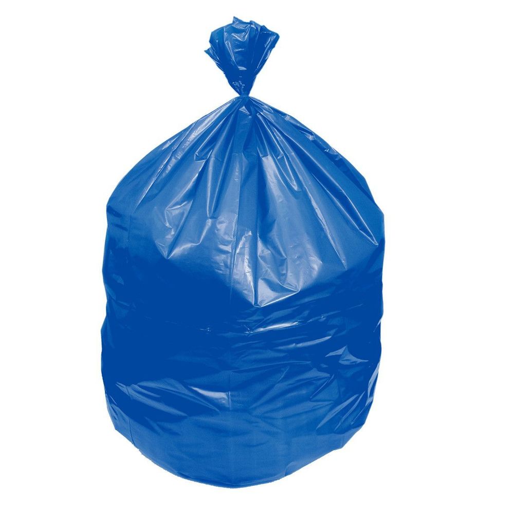 Blue 19 mic HDPE Coreless Roll Can Liner 40-45 Gallon Can