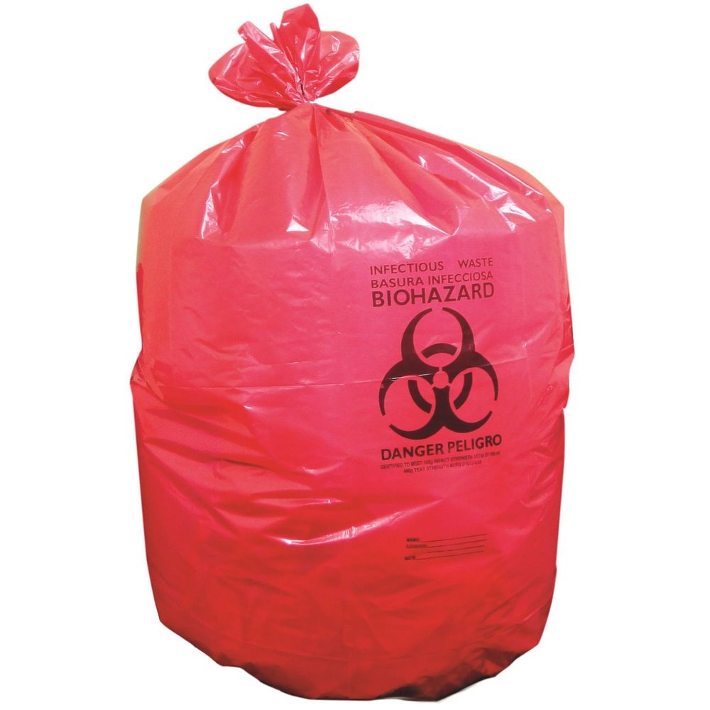 Heritage Bag Healthcare Red 1.30 Mil Lldpe Coreless Roll Can Liner For 40 To 45 Gallon Can, 40 X 46 Inch -- 200 Per Case