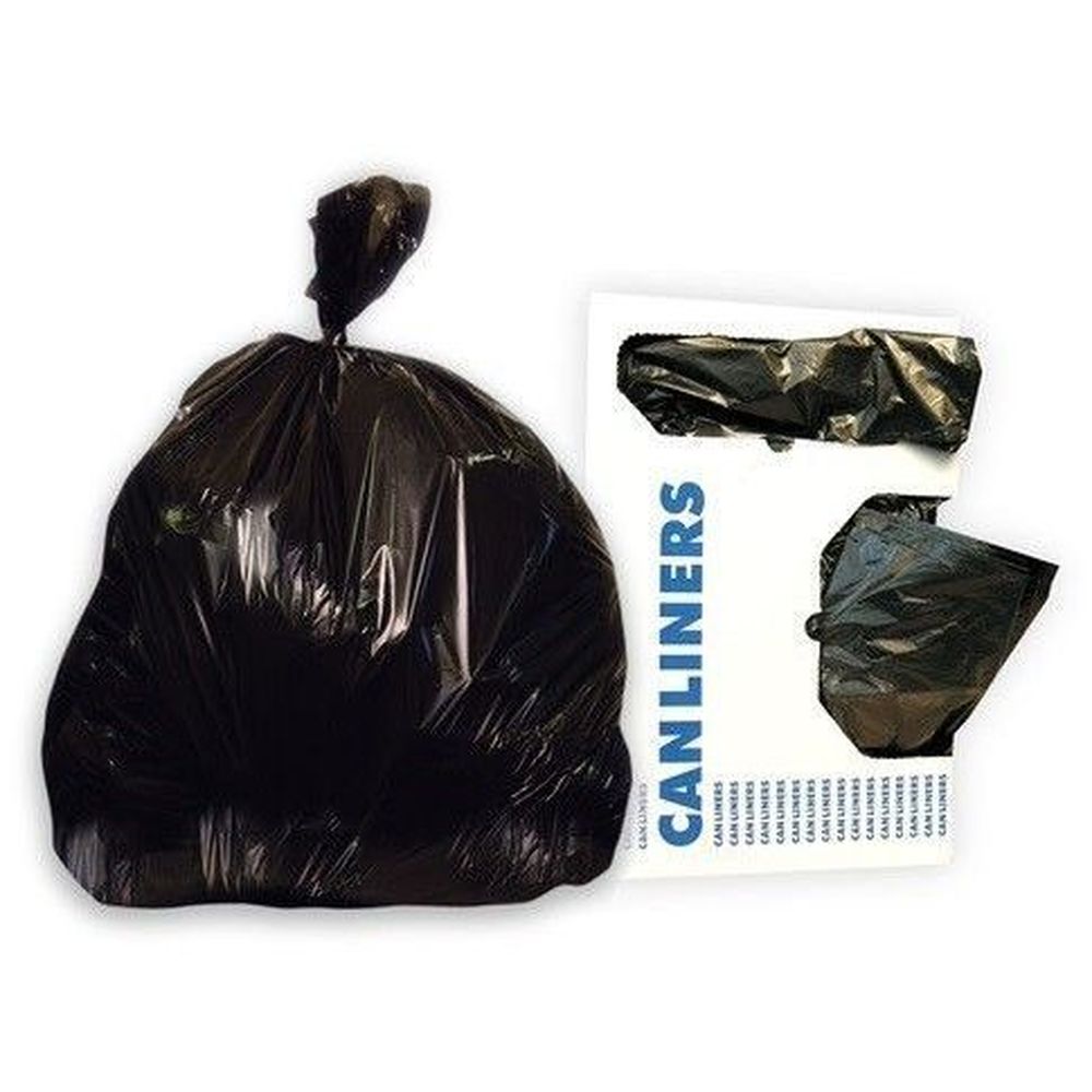 Black 1.50 mil LLDPE Can Liner for 65 Gallon Can