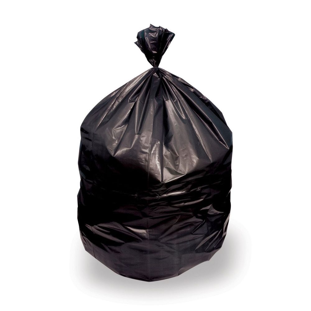 Accufit Black Lldpe 0.90 Mil Coreless Roll Can Liner For 55 Gallon Can, 40 X 53 Inch -- 100 Per Case