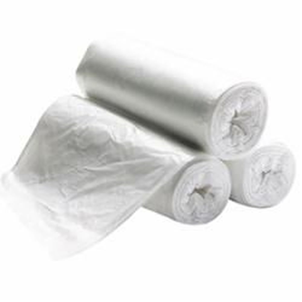 Natural HDPE 12.00 Mic Coreless Roll Can Liner for 12 to 16 Gallon Can