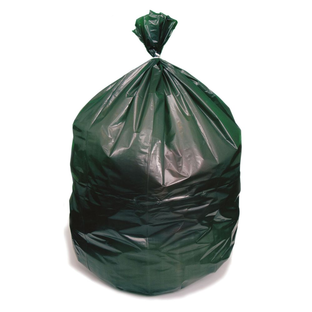 Heritage Bag Biotuf Green 0.88 Mil Low Density Compostable Coreless Roll Can Liner For 64 Gallon Can, 47 X 60 Inch -- 125 Per Case
