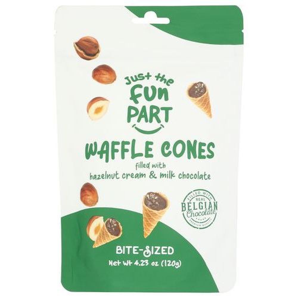 Just The Fun Part Waffle Cone Filled With Hazelnut Cream And Milk Chocolate, 4.23 Ounce -- 6 Per Case
