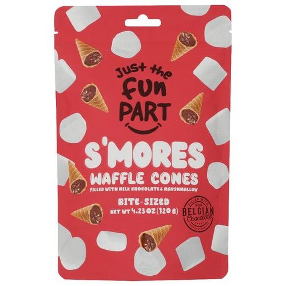 Just The Fun Part Smores Waffle Cones Filled With Milk Chocolate And Marshmallow, 4.23 Ounce -- 6 Per Case
