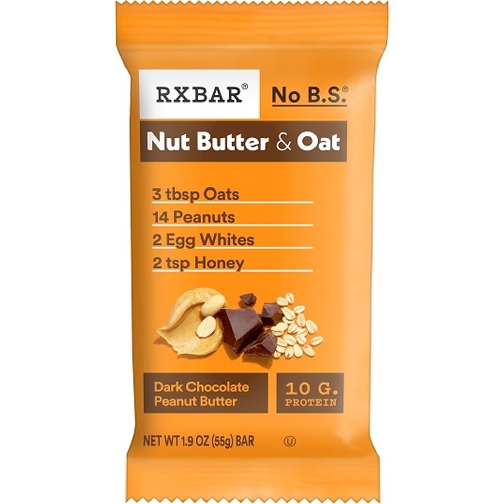 Rxbar A.m. Peanut Butter Dark Chocolate Protein Bar, 1.9 Ounce -- 72 Per Case