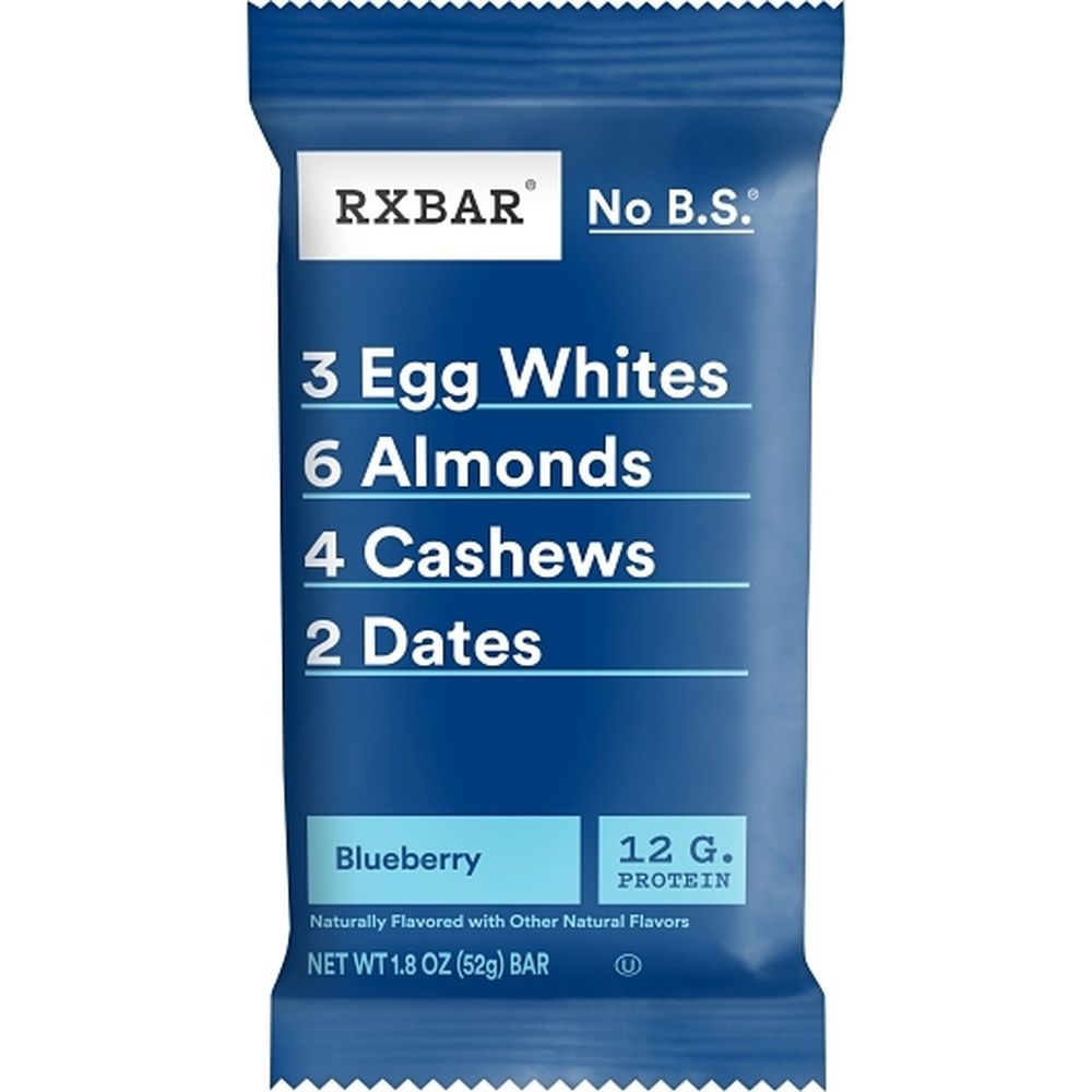Rxbar Honey Cinnamon Peanut Butter, Blueberry, Chocolate Sea Salt And Peanut Butter Chocolate Assorted Protein Bar -- 48 Per Case
