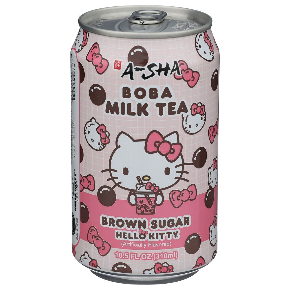 A-sha Hello Kitty Brown Sugar Boba Milk Tea, 10.5 Fluid Ounce -- 12 Per Case