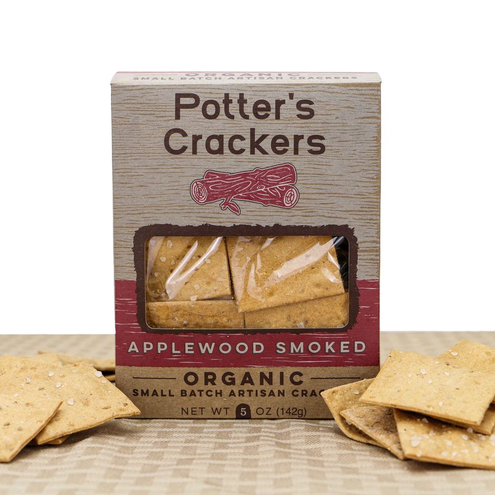 Potters Organic Applewood Smoked Crackers, 5 Ounce -- 12 Per Case