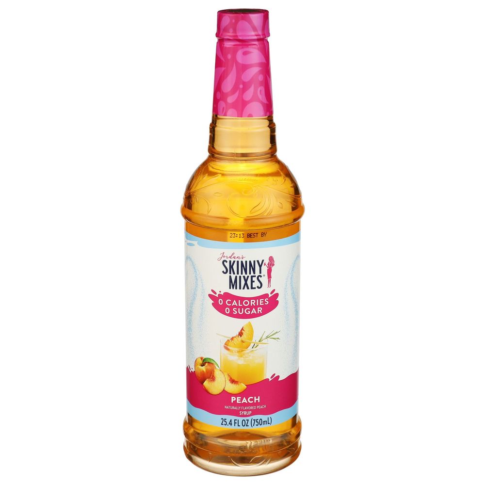 Skinny Mixes Sugar Free Peach Water Enhancer, 25.4 Fluid Ounce -- 6 Per Case