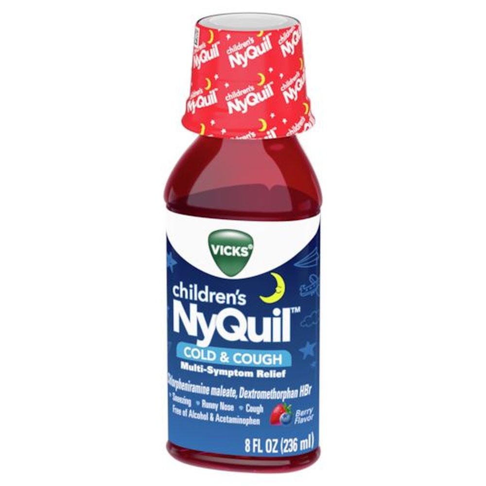 Vicks Children's Berry Flavor Multi-symptom Cold And Cough Syrup, 8 Fluid Ounce -- 12 Per Case