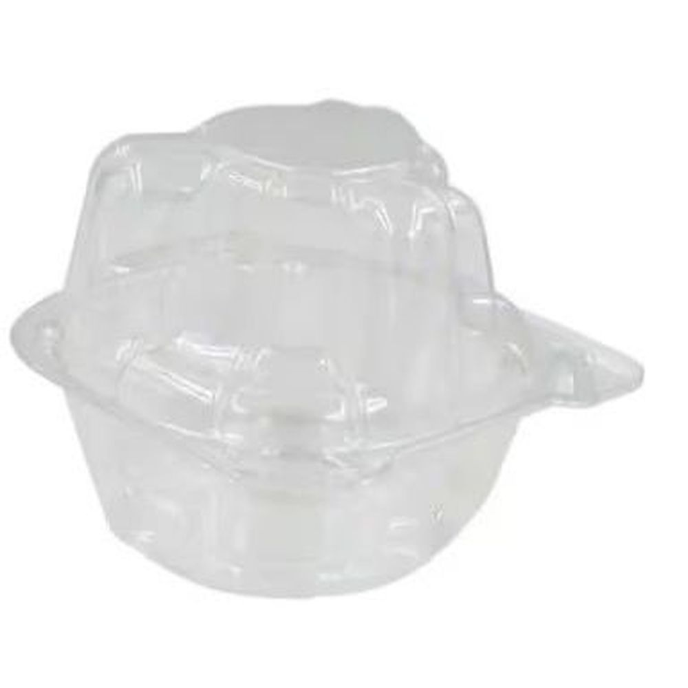 Clear OPS Plastic 1 Muffin / Cupcake Hinged Container