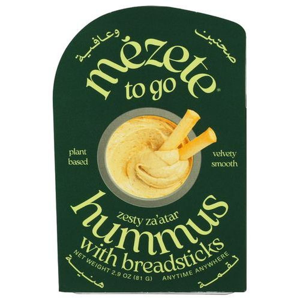 Mezete Zesty Za’atar Hummus With Breadsticks, 2.86 Ounce -- 6 Per Case