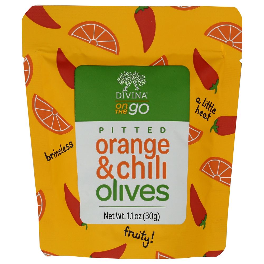 Pitted Orange and Chili Olives