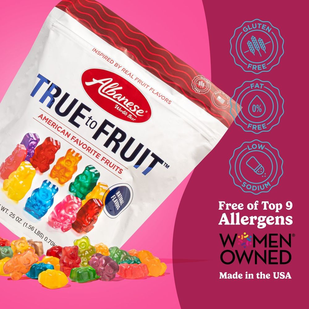 True to Fruit American Favorite Fruits Gummi Bears Candy