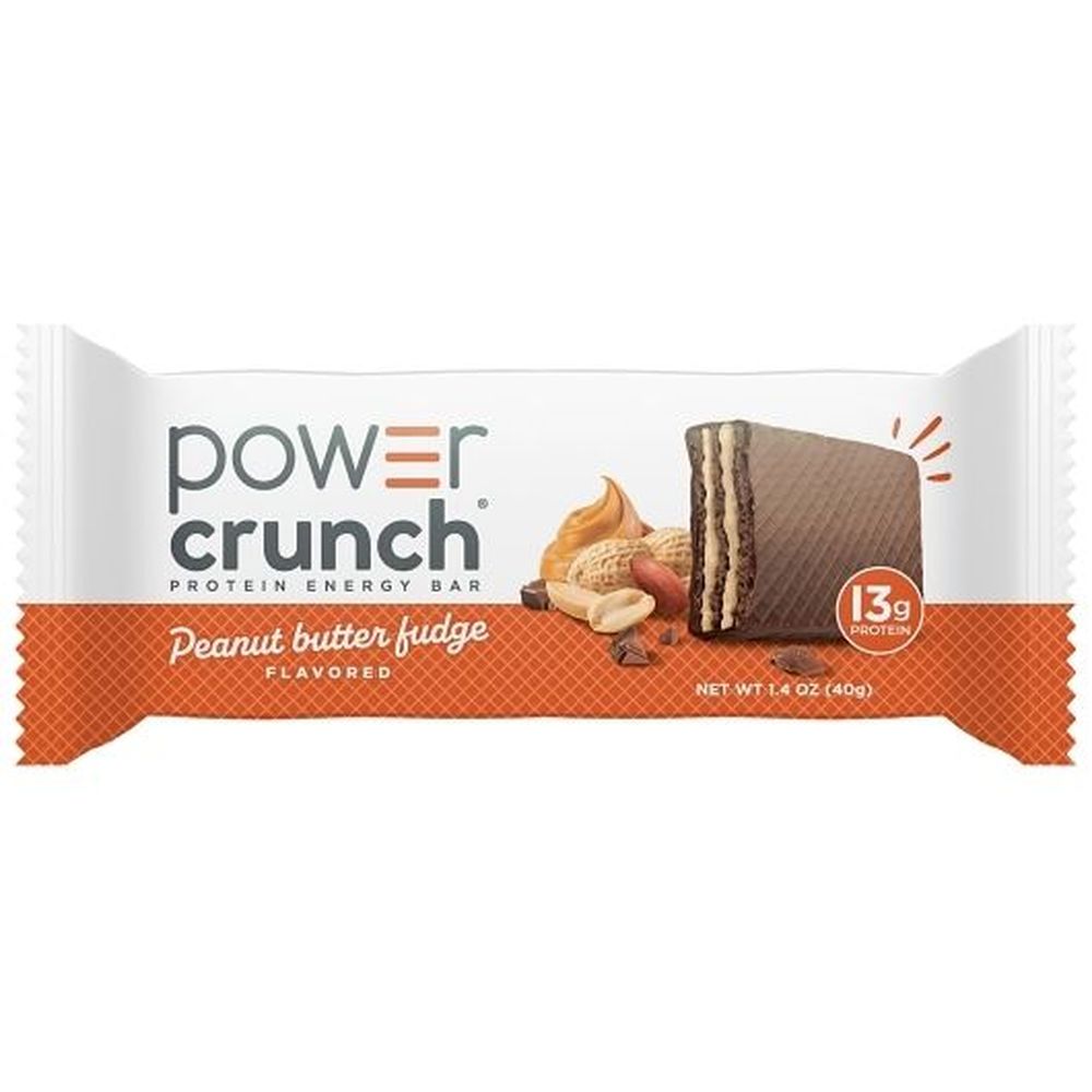 Power Crunch Barra Energética De Proteína Original De Chocolate Fudge Con Mantequilla De Maní, 1.4 Onzas -- 72 Por Caja