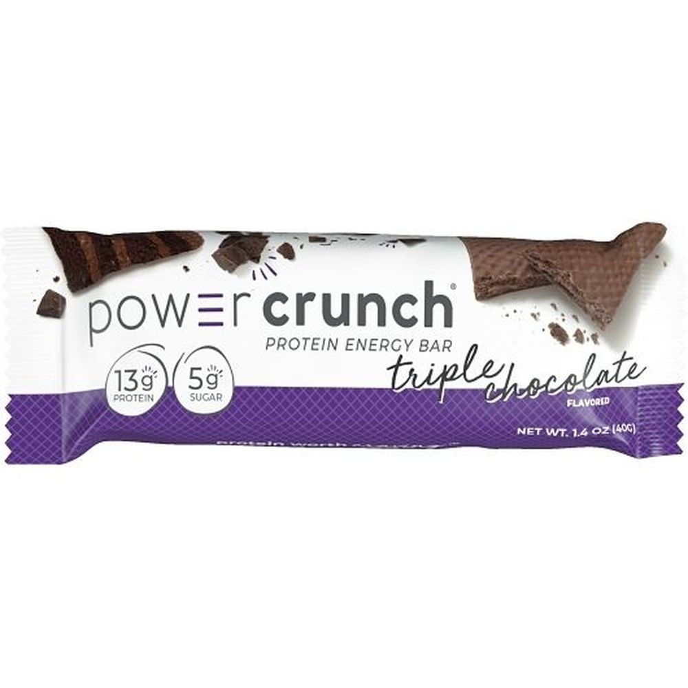 Power Crunch Barra Energética De Proteína Original Sabor Triple Chocolate, 1.4 Onzas -- 72 Por Caja