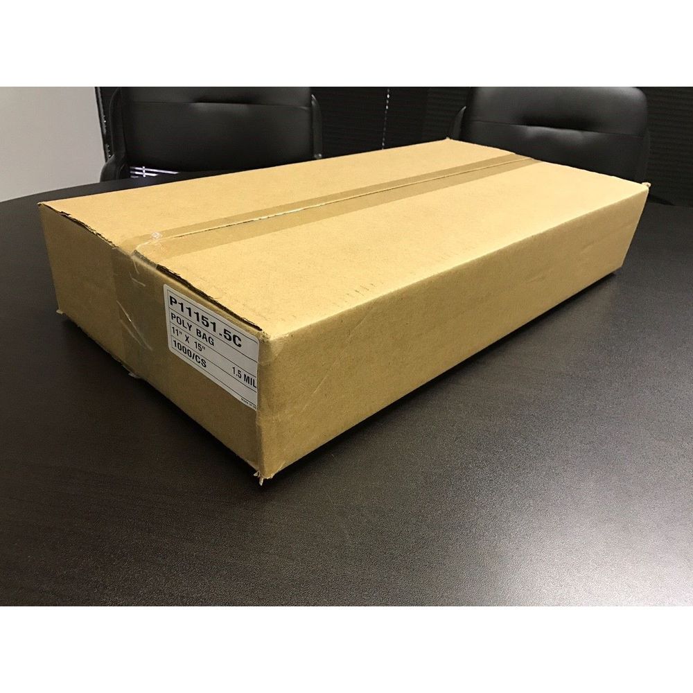 Pinnacle Plastics 1.5 Mil Clear Poly Bag, 11 X 15 Inch -- 1000 Per Case