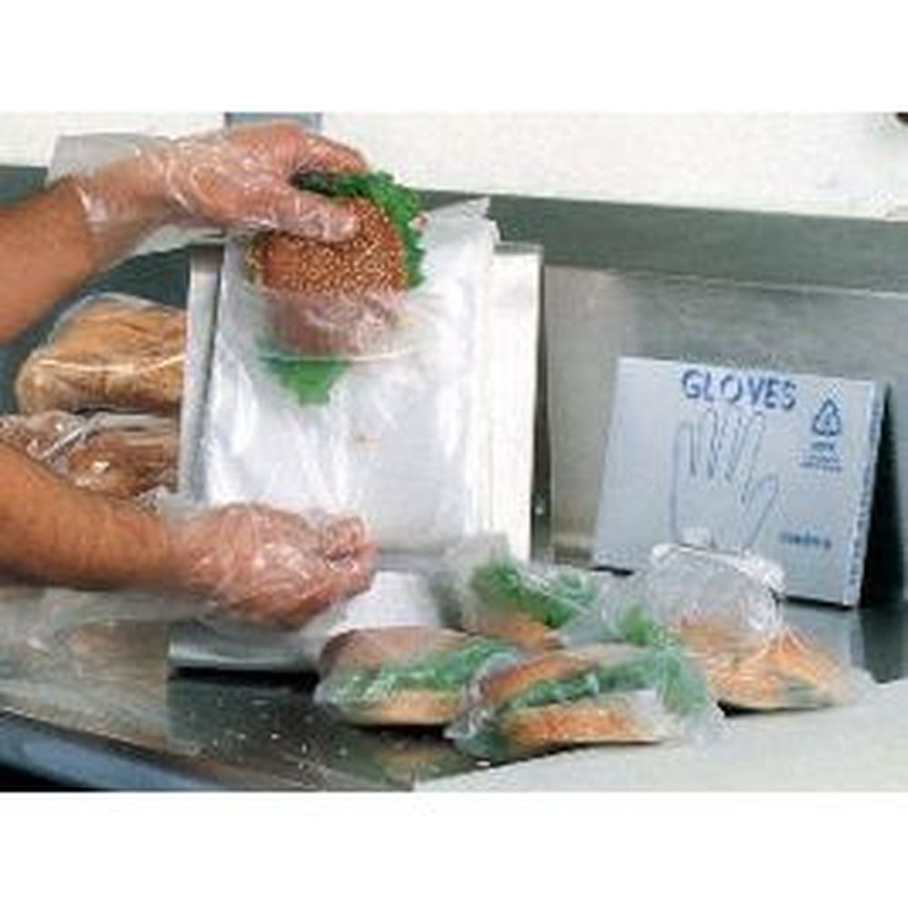 Clear 0.5 mil HDPE Flip Top Saddle Pack Sandwich Bag