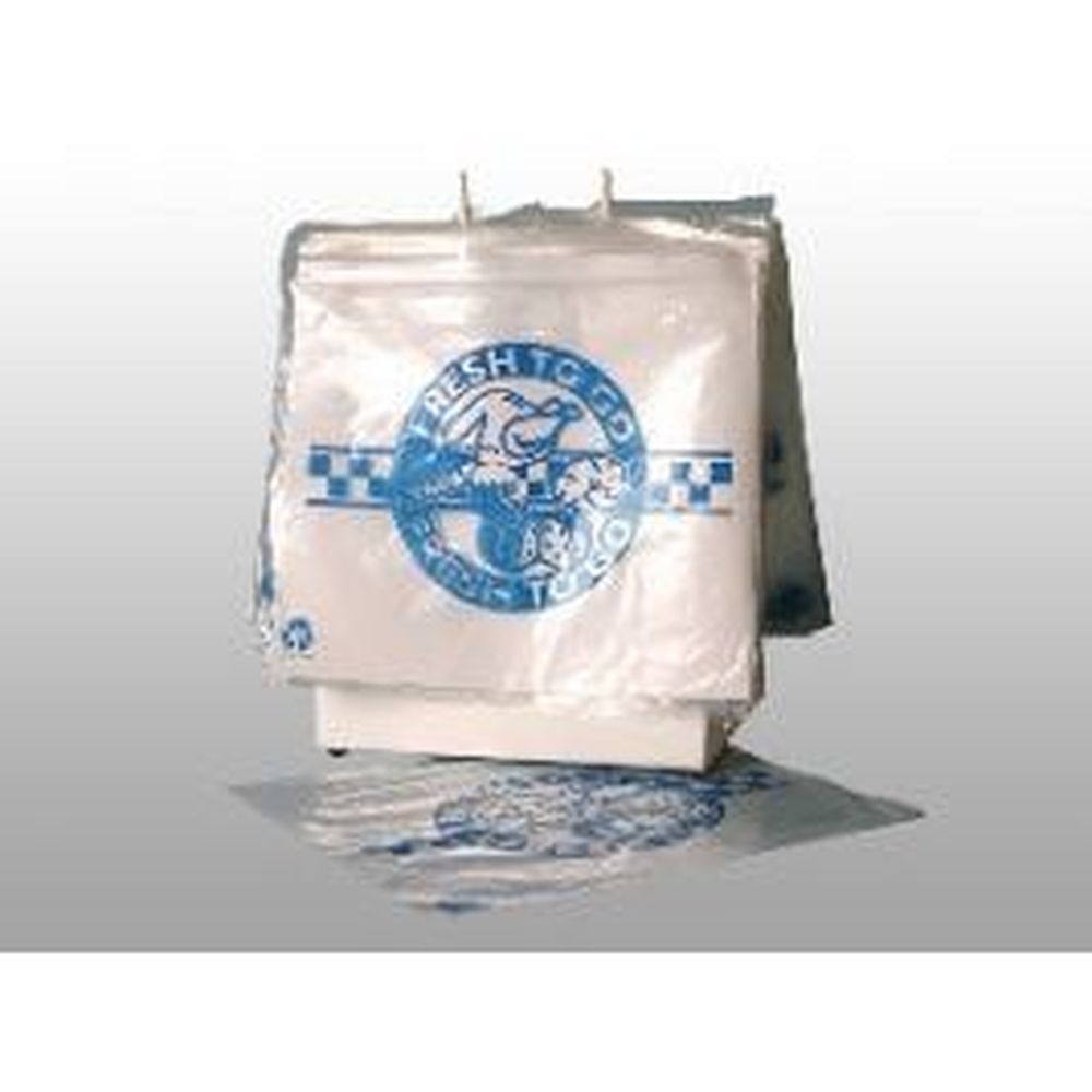 Clear 1.5 mil LDPE Fresh to Go Printed Zipper Saddle Pack Deli Bag