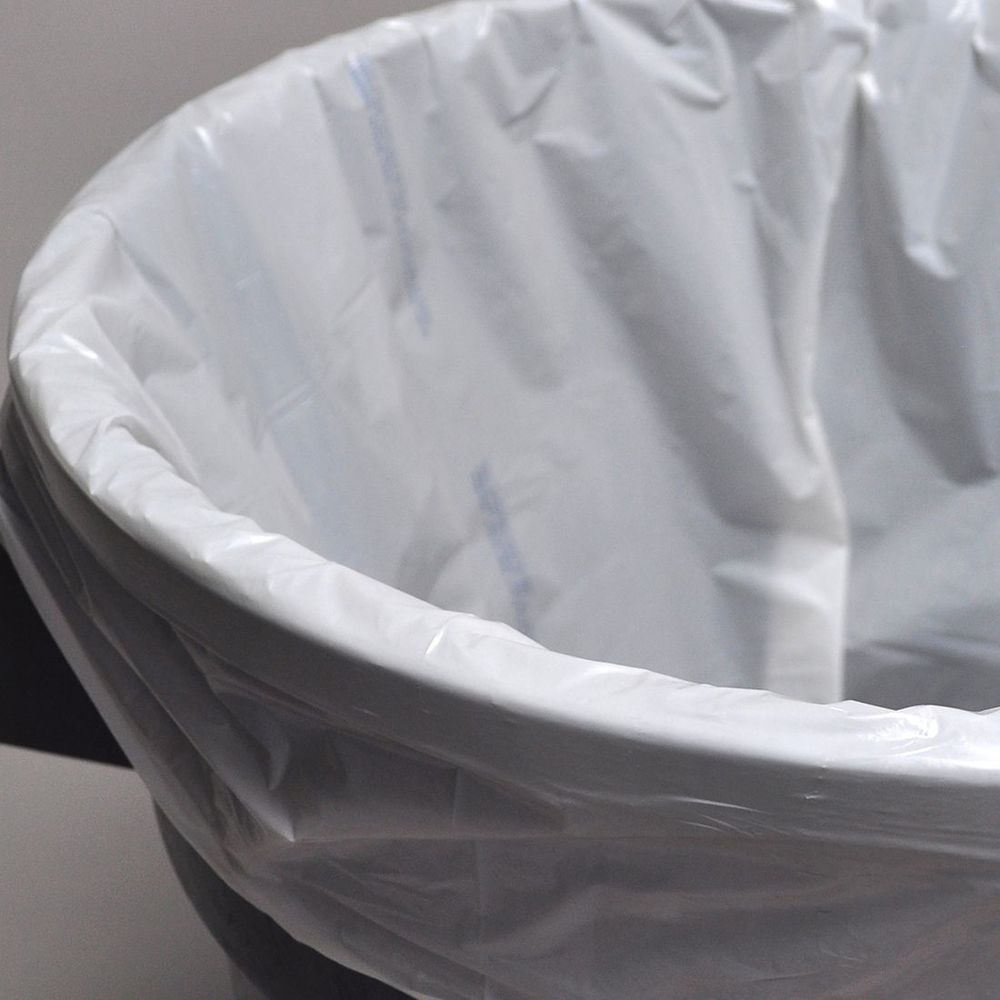 White 15 mil LDPE Trash Can Liner