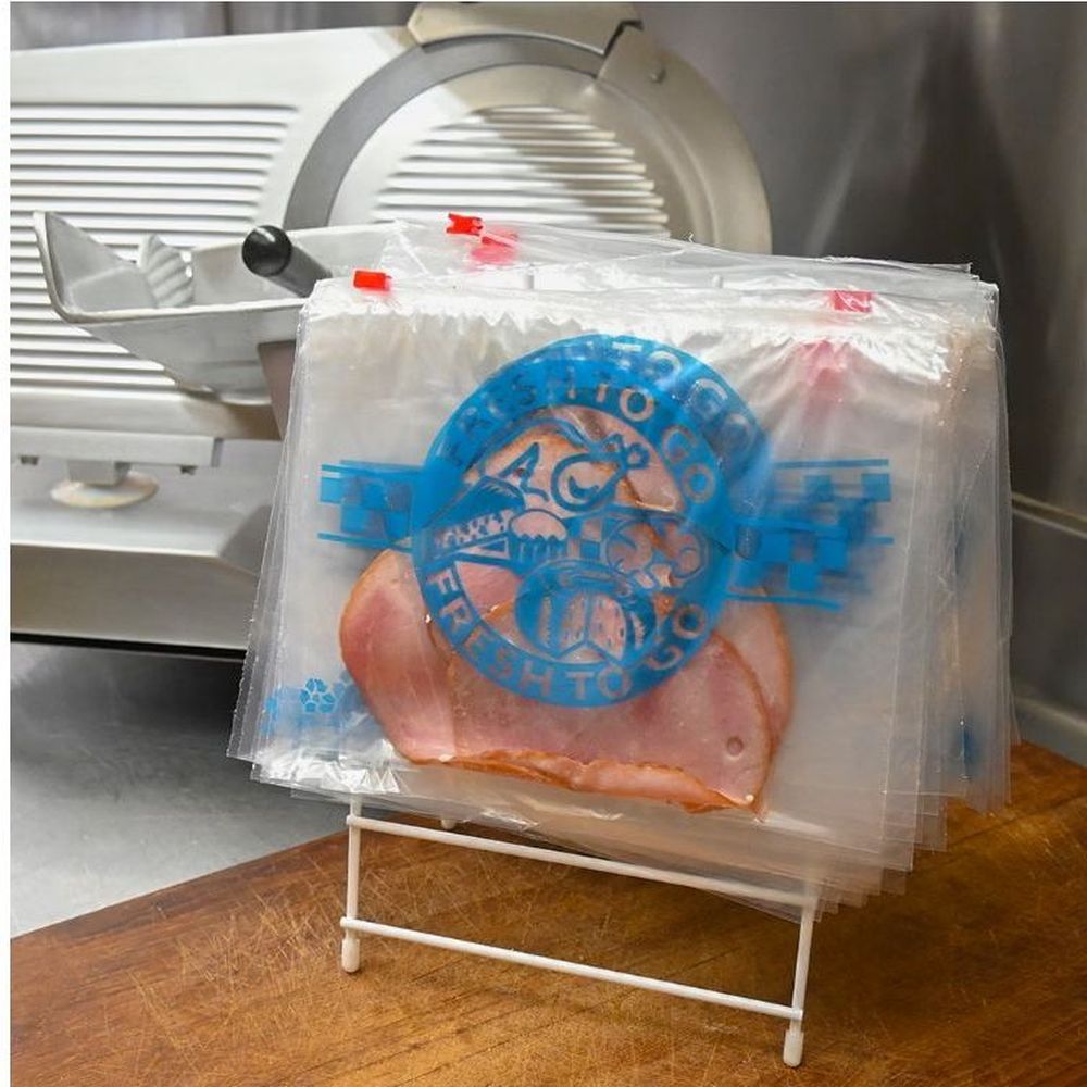 1 mil LDPE Fresh to Go Printed Slide Seal Saddle Pack Deli Bag 10.5 x 8 inch
