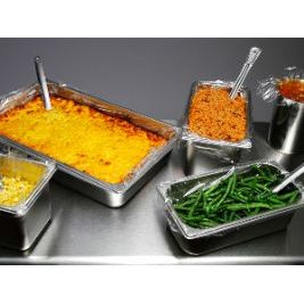 0.48 mil PTL Clear Value Plus Poly Pan Liner for Medium Deep Third and Quarter Pans