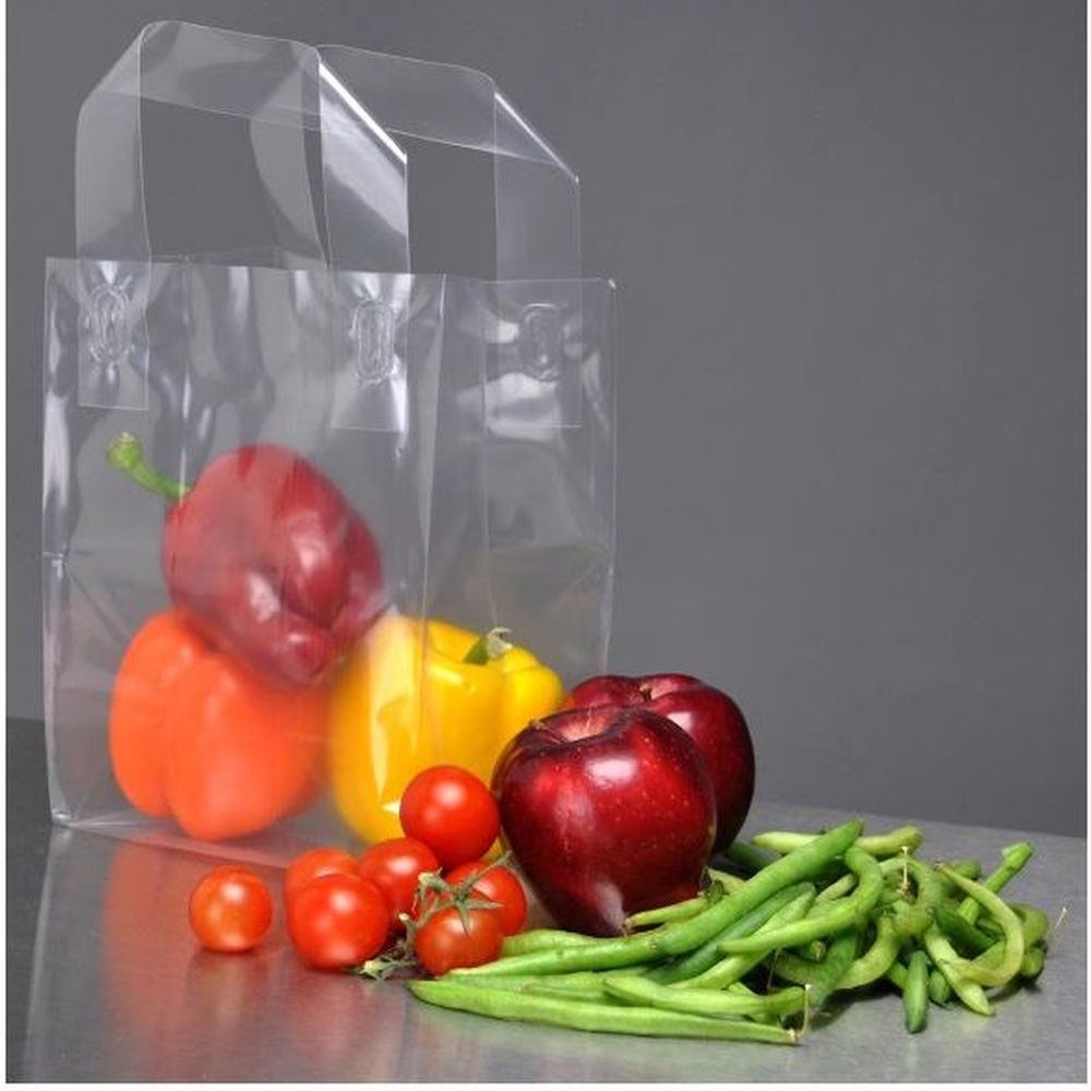 3 mil Polypropylene Clear Fast Take Soft Loop Handle Bag